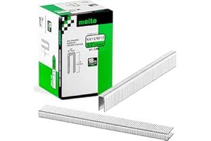 meite Graffette Tipo 90/13 mm a Corona Stretta, 18 Gauge, Graffette Zincate per Graffatrice, Ideali per Tappezzeria, Mobili, Scatole in Legno e Progetti Fai-da-Te – 8.000 Pezzi