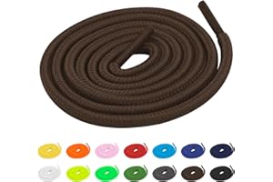 TBOC Lacci Laccetti Stringhe [Tondi] Laccio [90-120-140 cm] Scarpe Sneakers Scarponi Stivali | Compatibile con Alexander Mcqueen Nike Air Force Jordan Dr Martens Adidas Converse Bambini Adulti