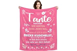 ACAROMAY Original Geschenke für Tante Frauen Kuscheldecke für Tante Muttertag Weihnachten Neujahrsgeschenk Geburtstagsgeschenk für Tante von Nichte Neffe Dekoratives Decken (Tante-A)