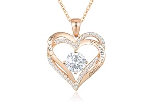 CDE Collane da donna Cuore in Argento Sterling 925, Gioielli Donna Regalo Amore per Lei, Regalo Moglie Festa della Mamma Compleanno Anniversario Regalo di Natale Valentin's Day Regalo di laurea