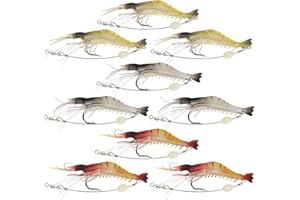 Goture Artificiale Molle del Silicone Bait Luminoso Gambero Colore Misto Spinner Crank-Bait Fishing Lure con Gancio Attrezzatura di Pesca 3.35 "0.013lb