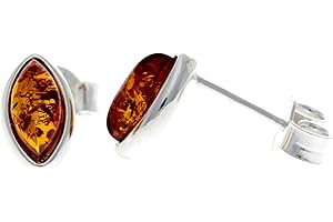 SILVERAMBER JEWELLERY UK Piękne kolczyki designerskie ze srebra wysokiej próby 925 i bałtyckiego bursztynowego srebrnego bursztynowego – 8343