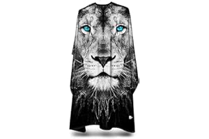 ‎BM BARBER MOOD Friseurumhang, Original Barbermood Barber Cape, Professional Hair Design Salon Cape, Friseurbedarf, Haarschneideumhang, 138 cm x158 cm, wasserfest, luftdurchlässig, einstellbar, waschbar.