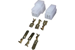 AERZETIX - C53332 - Set/assortimento/kit di 2 maschi e 2 femmine alloggiamenti connettori + terminali elettrici 6.3mm 6 maschi e 6 femmine