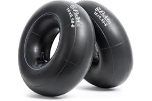 PaoWin 2-PCS 16x6.50-8 Chambres à air 16x6.50 8 Valve Droite TR13 compatibles avec 8 Pouces Roue de brouette, Tracteur, Quad, remorque, Tondeuse, Chariot Chambres à air 16 x 6.5-8