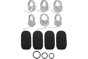 Voarmaks 4-pack Mic Covers Pop Filter Vindruta Kompatibel med JBL Quantum One, Q1, 100 200 300 350 360 400 600 610 800 810 910 Gaming Headset + 12 O-ringar i 3 storlekar