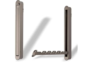 2er Set Klapphaken ELBA moderner Garderobenhaken Kleiderlüfter Kleiderhaken klappbar zum Einlassen / 140 x 16/128 mm/Edelstahl-Optik Einlasshaken von SO-TECH®