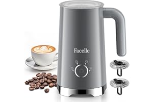 Facelle montalatte elettrico, cappuccinatore elettrico creatore automatico di schiuma calda e fredda per latte, cappuccini, macchiato, schiumalatte con spegnimento automatico