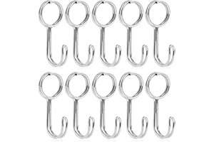 LTSTORE 10 Crochets en Spirale,Crochet Universel Peuvent Etre Assortis à Un Corde Elastique Sangle Sandow Corde Macramé,Crochet Tendeur de DIY pour Bache Piscine Remorque Bagage Vélo Moto.