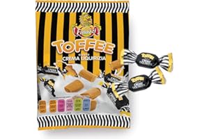 DIS 3D Caramelle Toffeè Crema Liquirizia Finazzi kg 1 - Caramelle Gommose Morbide Toffee Crema Liquirizia - Busta Trasparente da 1000gr Made in Italy