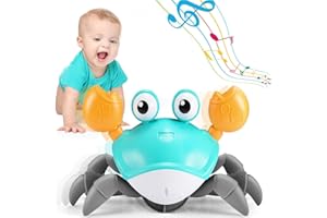 Adeokay Krabbe Baby Spielzeug ab 1 2 3 Jahr, Spielzeug ab 6 7 8 9 10 Monate Kinderspielzeug ab 1-3 Jahre Junge Mädchen Geschenk für Kinder Tummy Time Toys Krabbelspielzeug Baby Weihnachten Geschenke