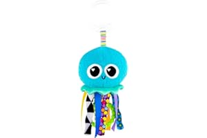 LAMAZE L27194 Mini Clip & Go Sprinkles The Jellyfish, Clip on Pram and Pushchair Newborn, Sensory Toy for Babies Boys and Girls from 0-6 Months