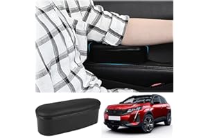 Coleya Accoudoir de Voiture Compatible avec Peugeot 3008 5008 Citroen C5 Aircross DS 7 Crossback 2017-2024, Coussins de Support de Coude, Boîte de Rangement Support de Porte Réglable (Noir)