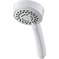 Triton Showers Showerhead | Bathroom Accessory | Water | 3 Spray Patterns | High Pressure Shower Heads | LARA | WHITE Finish | Head Set | Shower Accessories