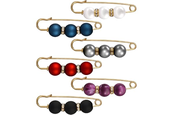Emibele Broches, Épingle de Vetements en Alliage, Broche de Sécurité Durable pour Châle Pantalon, Accessoire de Bijoux Décoratif pour Dames Femmes Fille