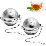 Boule à Thé En Acier Inoxydable 316 - Infuseur à Thé En Vrac Avec Maille Fine, Plateau Inclus, Taille S