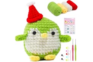 Namner Crochet Kit, Crochet Starter Kit with Step-by-Step Instruction Video Tutorials, Beginners Knitting Kit, Knitting Starter Kit for Adults, with Crochet Yarn, Crochet Hooks, Accessories - Green