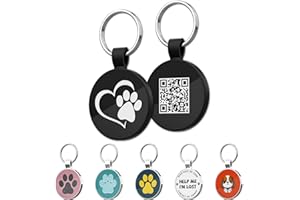 MYLUCKYTAG QR Code Pet ID Tags Dog Tags - Pet Online Profile - Scan QR Receive Instant Pet Location Alert Email
