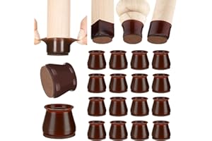 Aneaseit Taco Protector para Patas de Sillas - 5cm x 16uds Transparente - Tacos Protectores de Silicona para Patas de Silla y Muebles de Madera Dura - Tamaño L