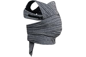 Boppy ComfyFit Evolution - Mochila portabebés Ergonómica para Recién Nacidos y Niños de hasta 15 kg, Cómoda y Fácil de Usar, Ajustable, Soporte para Cabeza y Cuello, Gris