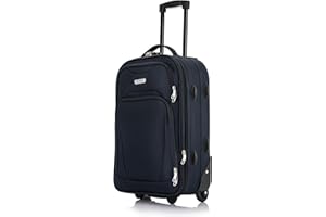 FLYMAX 55x35x20 55x40x20 Cabin Suitcase Luggage Hand Carry on Case Flight Bag Suitcase Travel Fits Fits Easyjet, Ryanair British Airways & Jet 2