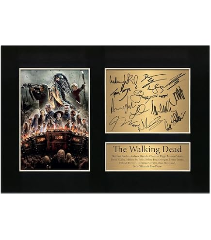 Quadro Incorniciato Andrew Lincoln The Walking Dead - A3 (33x44.5 Cm), Con Firma Stampata, Regalo Per Fan