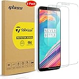 Topnow [3 Packs OnePlus 5T Screen Protector, 2.5D Full Coverage 9H Hardness Tempered Glass Screen Protector Film for One Plus