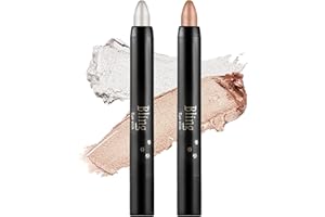 Boobeen Crayon - Sombra de ojo impermeable y brillante, color crema, lápiz para purpurina, fácil de usar (15#01#)