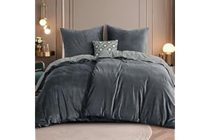 ‎RUIKASI RUIKASI Flanell Bettwäsche 135 x 200 4teilig Grau - Hellgrau Warm Winter Bettwäsche Kuschel Plüsch Fleece Bettbezug Sets mit 2 Kissenbezüge 80x80cm Wendebettwäsche Bedding