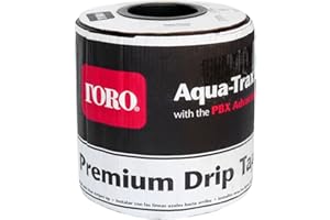 TORO Aqua-Traxx Manichetta Gocciolante per Irrigazione, Passo 10 cm, Diametro Interno 16 mm (5/8"), Spressore 8 Mils, Gocciolatori 1,14 L/h, 0.7 Bar, Bobina da 250 metri