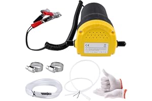CRESBEL Pompe à Huile Diesel: 12 V 80 W Pompe Vidange Huile Moteur, 0,8-1 L/Min Pompe D'aspiration D'huile, Pompe à Vidange Voiture Extracteur Diesel pour Voiture, Bateau, Motos, Camion