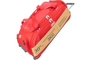 A2B Lightweight Roller Holdall with Wheels - Durable Duffle Bag | Versatile Travel Holdall, Mobile Gym, Sport, Tool, Ice Skate and Cricket Bag | Wheeled Duffel AB005 (Large 30")