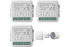 GBKDQQ 3 módulos de interruptor de persiana inteligente WiFi Tuya, control de aplicación y temporizador para motor de 2,4 GHz