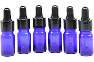 YIZHAO Flacon Compte Gouttes 5ml, Bleu Flacon Huile Essentielle Vide avec Pipette Verre, pour Huile Essentielle, Aromathérapie, Laboratoire, Massage, Cosmétique, Voyage - 12 Pcs