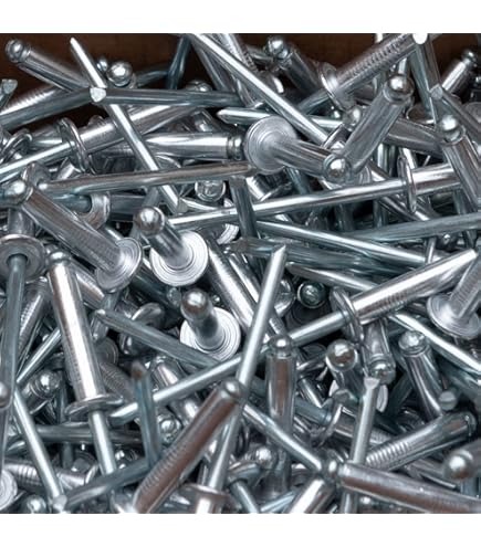 Rivetti Ciechi 5,0 X 25 Mm - 50 Pezzi, Testa A Cupola, Acciaio Zincato, DIN 7337 - Foto 11