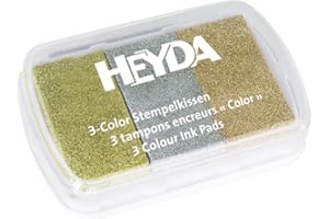 BRUNNEN Heyda 204888466 - Almohadilla para sellos en tricolor, oro, plata y cobre