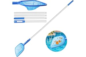 FOLAEIN Pool Kescher, Kescher Pool Reinigung Schwimmbad Laubkescher Netz Pool Reinigungsset, Pool Netz Kescher Für Teich, Aquarium,Schwimmbad, Wanne, Brunnen (Tiefes Netz)