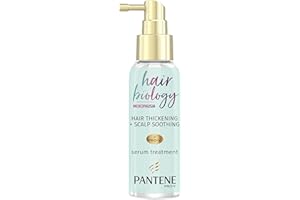 Pantene Menopause Hair Serum, Leave-In Thickening Hair Spray & Scalp Treatment, Anti Hair Loss, Densifies Thinning Hair, Vitamin B3 & White Tea, Hair Thickening Products For Women, Hair Biology, 100ml