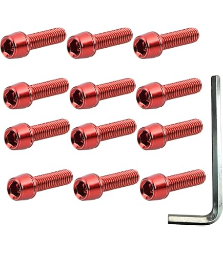 Flaschenhalter Schrauben Aluminum 12mm Fahrrad MTB Rennrad Rennrad Schraube (10 Schrauben) Sport & Freizeit