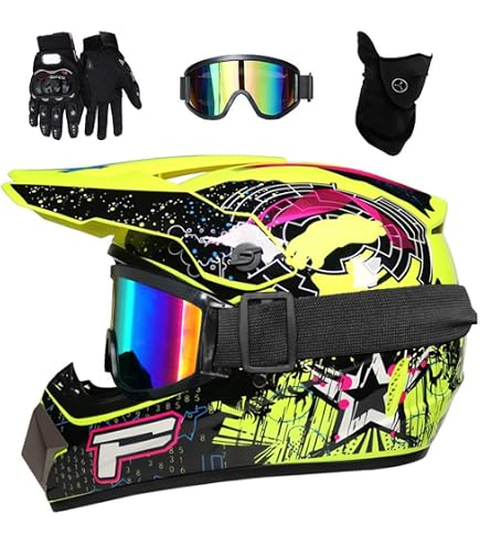 MRDAER Casco Integrale da Motocross per Adulti Fuoristrada Leggero. Adulto ATV Motocross Dirt Bike Moto BMX MX Downhill off-Road MTB Mountain Bike Casco ECE Approved(55-62CM
