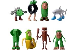 Yozexin Italian Brainrot Action Figures Set, 8 Pcs Tung Tung Tung Sahur Figure Toy, 3D for Tralalero Tralala Desk Decor, Italian Brainrot Toys, Creative Home Decor and Collectible Figurines