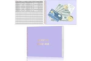 HAUTOCO Libro de contabilidad para pequeñas empresas, seguimiento del presupuesto del hogar con 2 bolsas de almacenamiento, diario de registro de contabilidad, cuaderno de seguimiento de gastos, 10.1