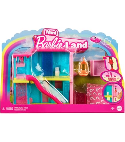 Barbie Mini Barbieland Cofet De 4 Poupées Barbie et 4 Véhicules | Rakuten