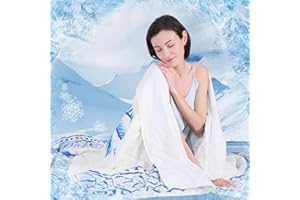 ZonLi Kühldeck, 200 x 150cm Sommer Decke, Kühldecke für Menschen und Hunde, Leichte Kühlende Decke mit Arc-Chill Q-MAX>0.4, Doppelseitige (Kühl und Warm) Decke für Heiße Schläfer (Kokosbaum)