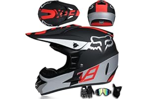 ARMAAN Casco de motocross para adolescentes y adultos, casco integral para todoterreno, descenso, moto de cross, cascos de moto para exteriores, casco de moto de cross para niños y niñas,Color C-M(54~55cm)