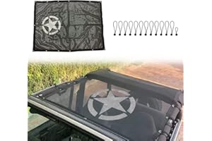 TDHLW Pare-Soleil en Maille Durable pour Haut de Bikini et Protection UV pour Jeep Wrangler 1987-2006 YJ TJ Accessoires, Style 5 étoiles