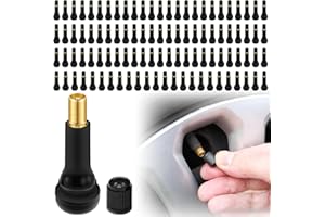 BAIFULAI Lot de 100 valves en caoutchouc TR413 universelles pour pneus de voiture, valves en caoutchouc à clipser pour la plupart des voitures, motos