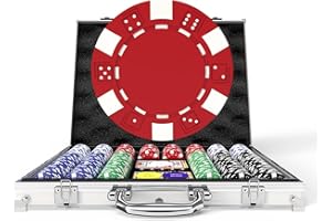 HEITOK Poker Chips, 500PCS Poker Chip Set with Aluminum Travel Case, Waterproof of 11.5 g Poker Set for Texas Holdem Blackjack Gambling