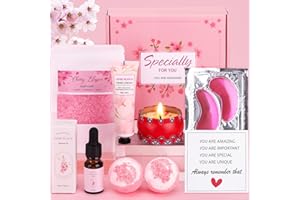 TUDOU Birthday Gifts For Women, Cherry Blossom Pamper Gifts For Her, Ideas Gifts For Mum, Best Friend, Sister, Relaxation Spa Ladies Gifts Self Care Package For Her, Christmas Xmas GIfts Friendship Hampers