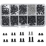 Mikihat 500 Pieces Computer Screw, Laptop Notebook Computer Screws, M2 M2.5 M3 Flat Head Screw Assortment Kit, Self Tapping S